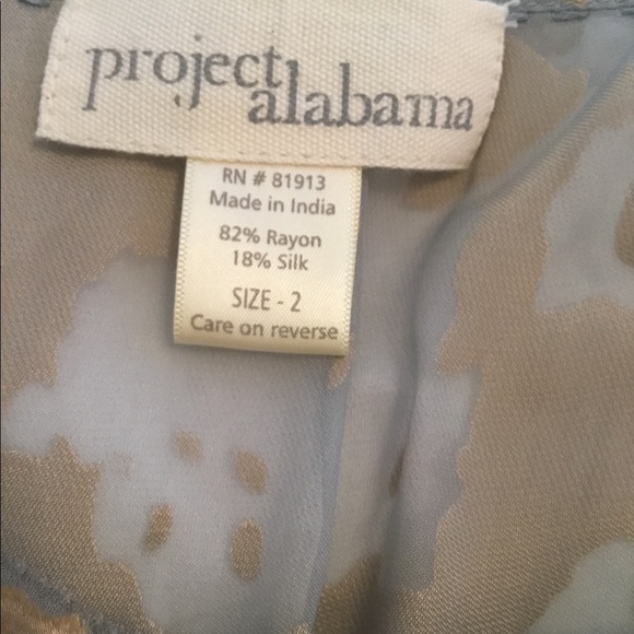 PROJECT ALABAMA SILVER & GOLD TOP BLOUSE SZ 2 - Picture 7 of 10
